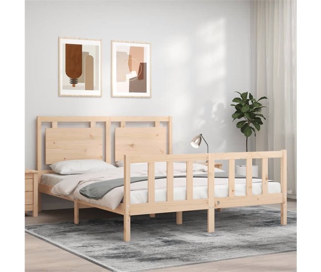 Conforama Estructura De Cama De Matrimonio Con Cabecero Madera Maciza