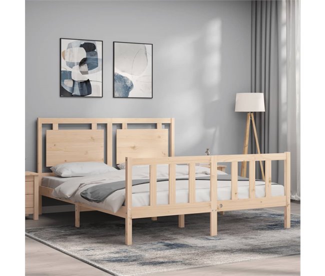 Conforama Estructura De Cama De Matrimonio Con Cabecero Madera Maciza