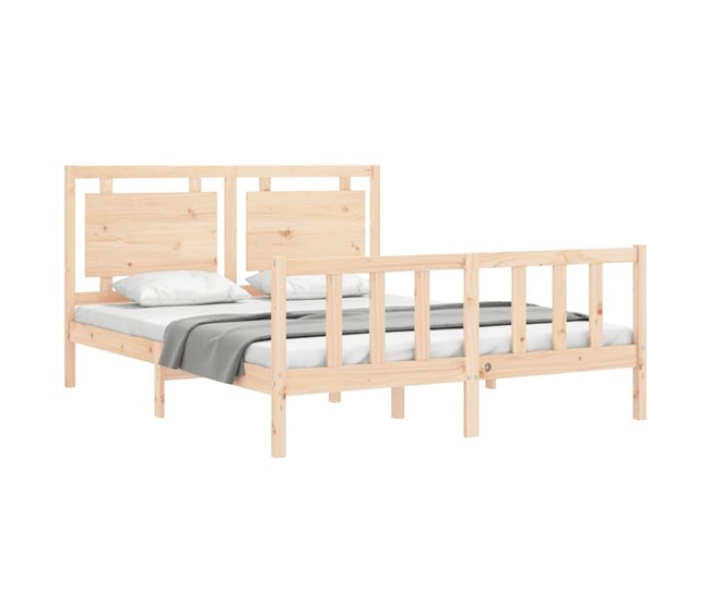 Conforama Estructura De Cama De Matrimonio Con Cabecero Madera Maciza