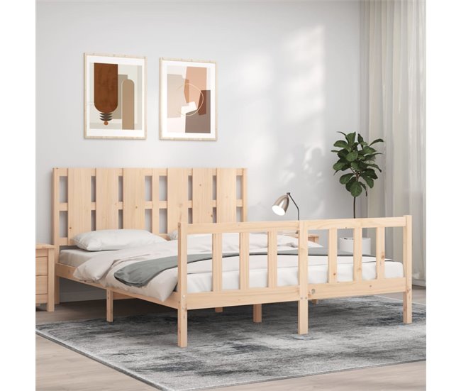 Conforama Estructura De Cama De Matrimonio Con Cabecero Madera Maciza