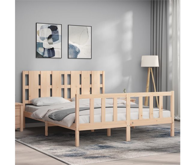 Conforama Estructura De Cama De Matrimonio Con Cabecero Madera Maciza