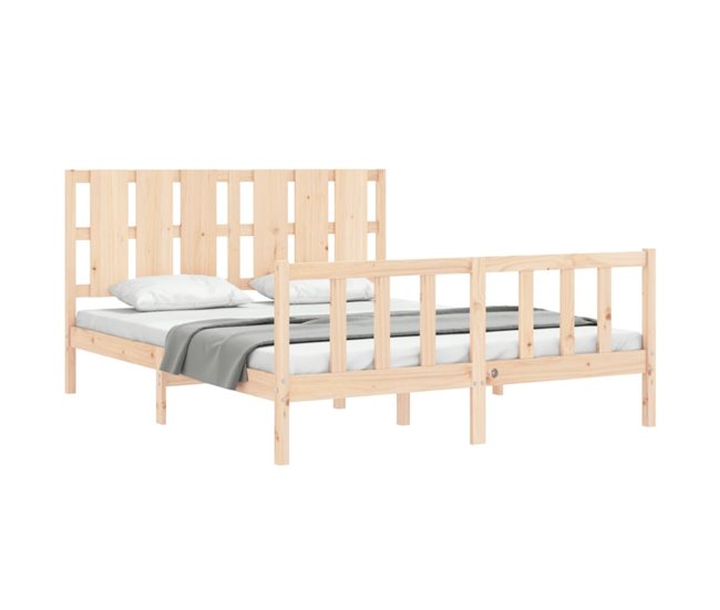 Conforama Estructura De Cama De Matrimonio Con Cabecero Madera Maciza