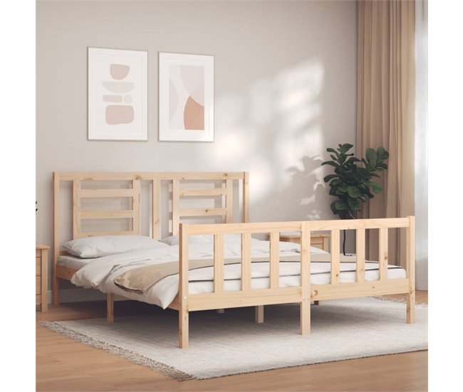 Conforama Estructura De Cama De Matrimonio Con Cabecero Madera Maciza