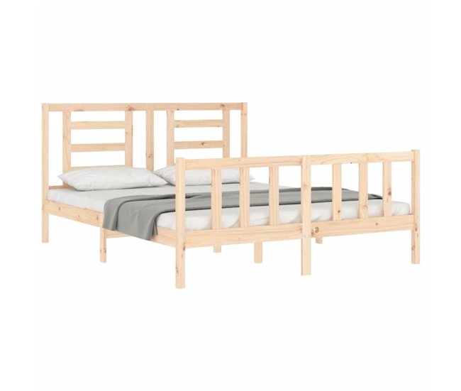 Conforama Estructura De Cama De Matrimonio Con Cabecero Madera Maciza
