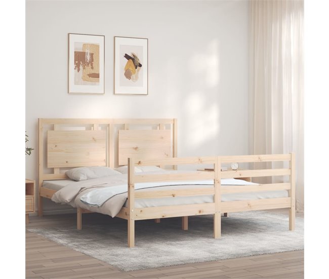 Conforama Estructura De Cama De Matrimonio Con Cabecero Madera Maciza