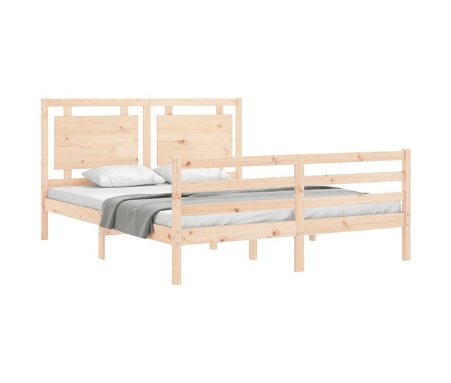 Conforama Estructura De Cama De Matrimonio Con Cabecero Madera Maciza