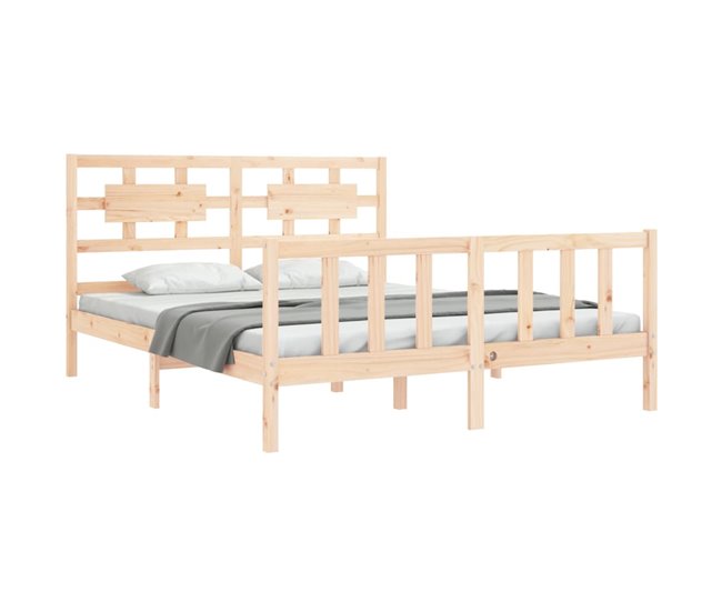 Conforama Estructura De Cama De Matrimonio Con Cabecero Madera Maciza