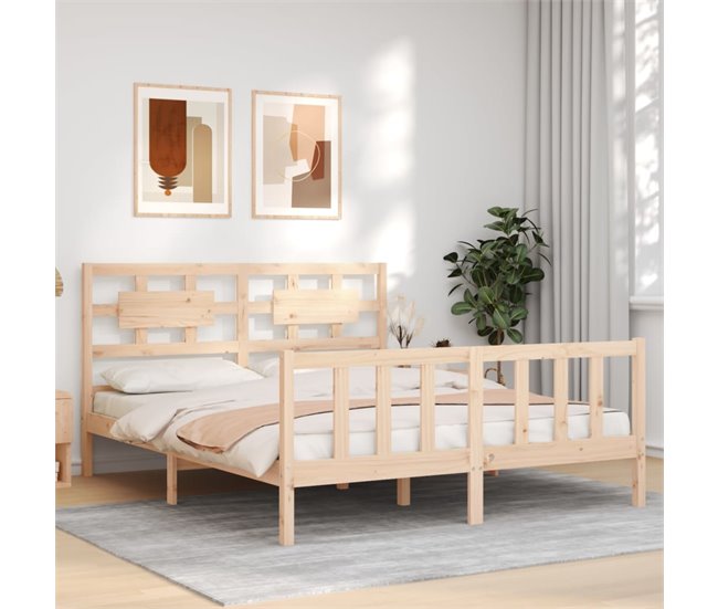 Conforama Estructura De Cama De Matrimonio Con Cabecero Madera Maciza
