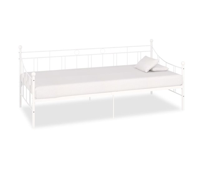 Conforama Estructura De Cama De Metal Blanco 90x200 Cm