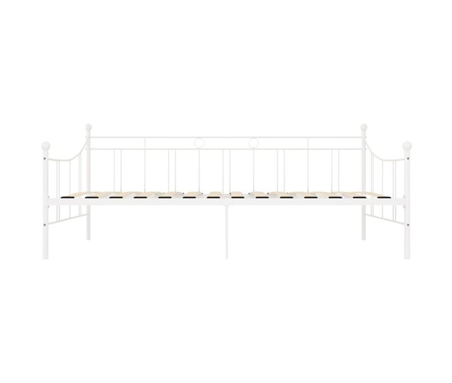 Conforama Estructura De Cama De Metal Blanco 90x200 Cm