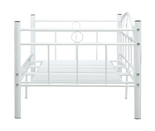 Conforama Estructura De Cama De Metal Blanco 90x200 Cm