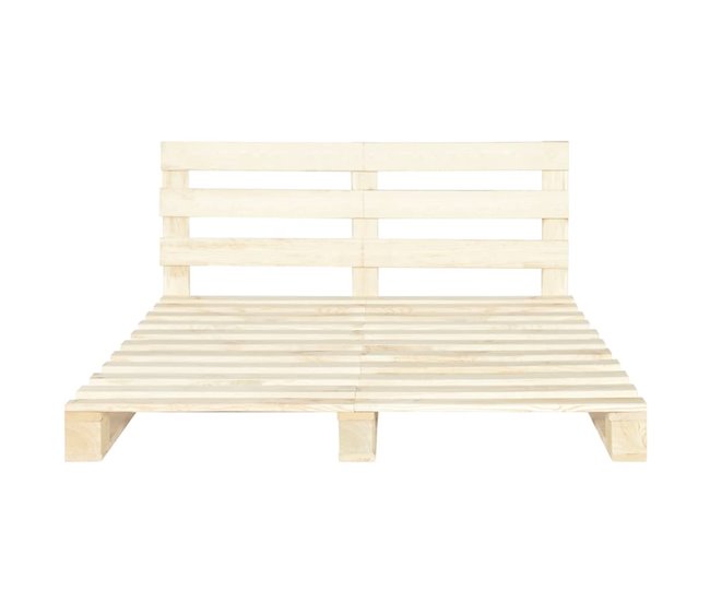 Conforama Estructura De Cama De Palés Madera Maciza De Pino 200x200 Cm