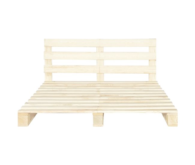 Conforama Estructura De Cama De Palés Madera Maciza De Pino 160x200 Cm