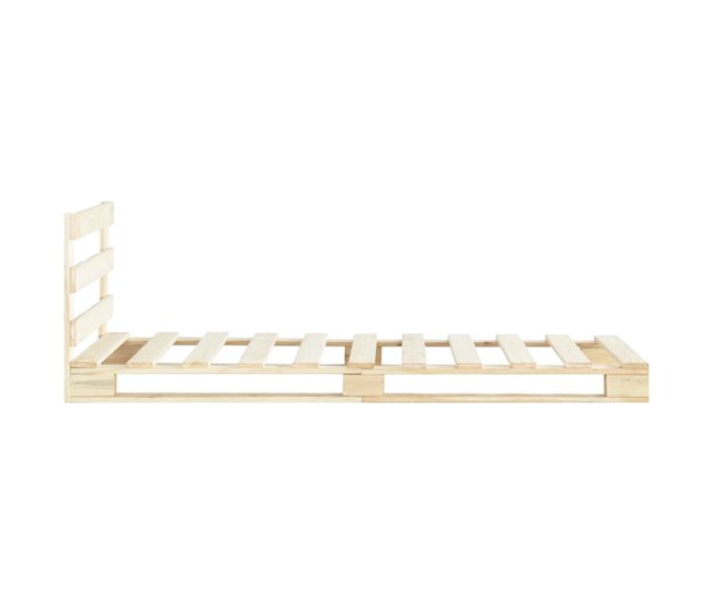Conforama Estructura De Cama De Palés Madera Maciza De Pino 90x200 Cm