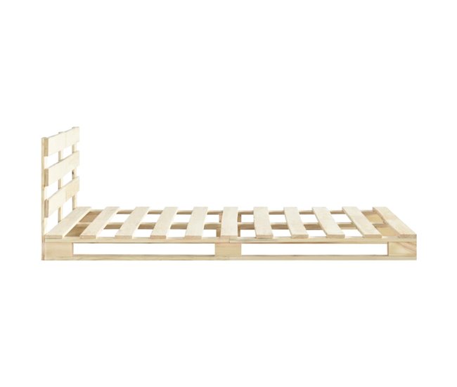 Conforama Estructura De Cama De Palés Madera Maciza De Pino 140x200 Cm