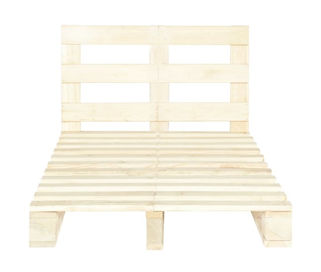 Conforama Estructura De Cama De Palés Madera Maciza De Pino 120x200 Cm