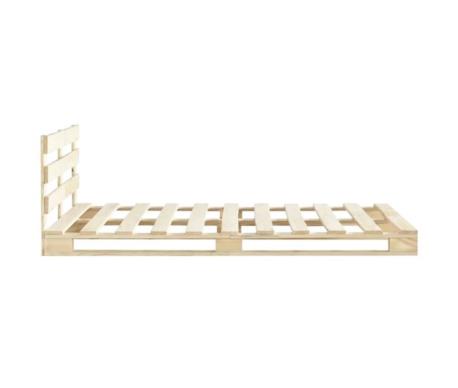 Conforama Estructura De Cama De Palés Madera Maciza De Pino 120x200 Cm