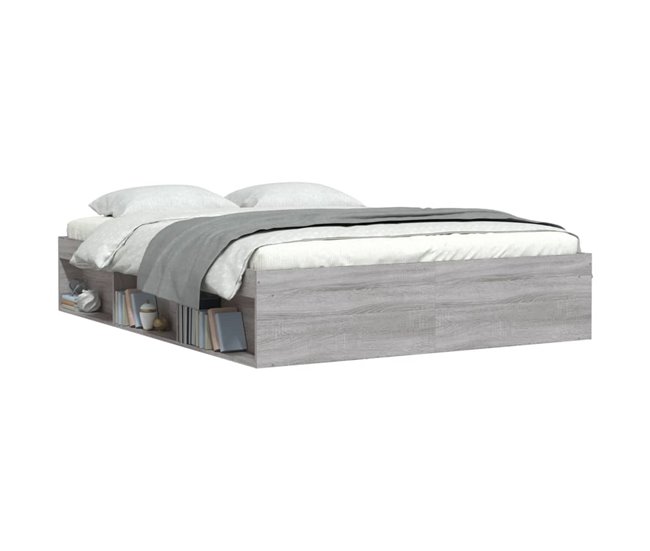 Conforama Estructura De Cama Gris Sonoma 140x190 Cm