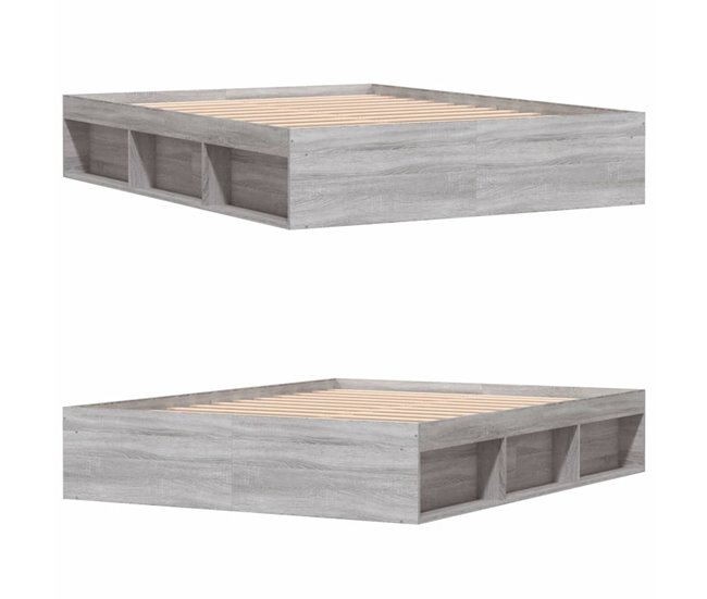 Conforama Estructura De Cama Gris Sonoma 140x190 Cm