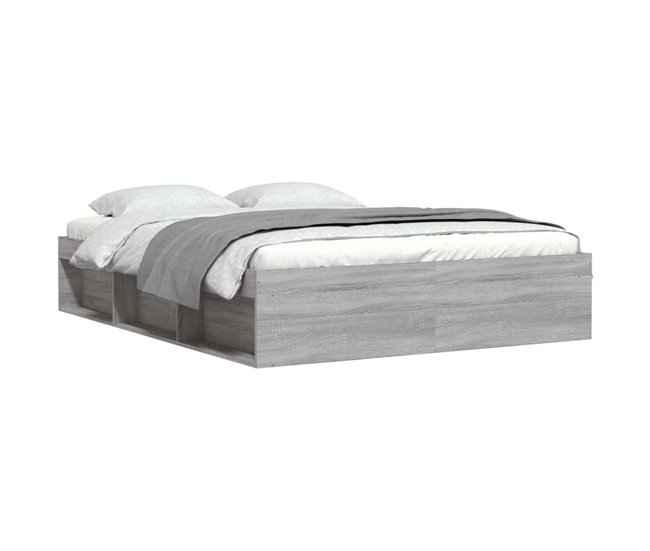 Conforama Estructura de cama gris Sonoma 140x190 cm