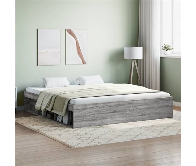 Conforama Estructura De Cama Gris Sonoma 180x200 Cm