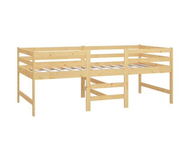 Conforama Estructura De Cama Madera Maciza De Pino 90x200 Cm