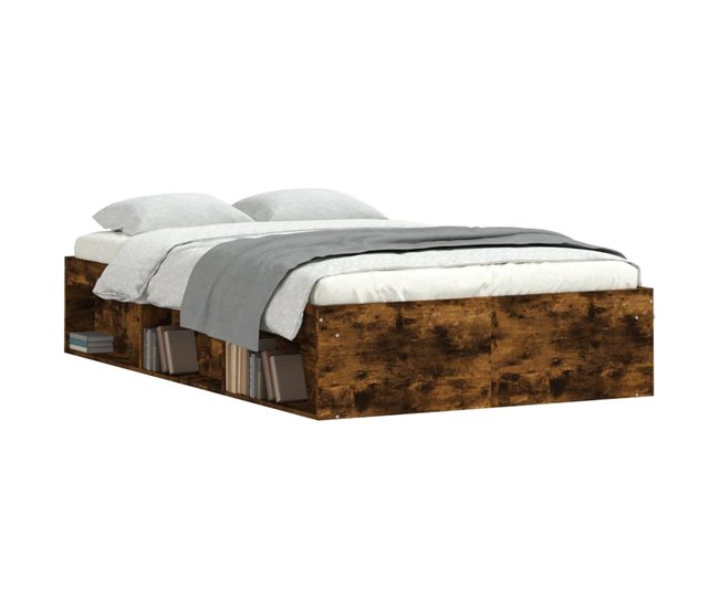 Conforama Estructura De Cama Roble Ahumado 120x190 Cm