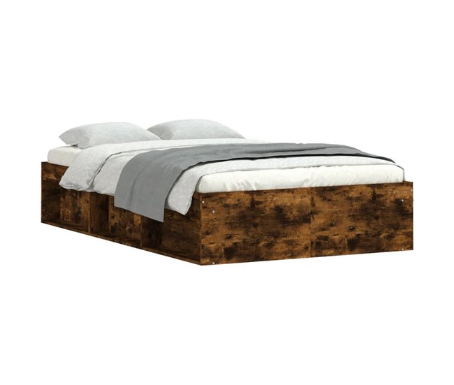 Conforama Estructura de cama roble ahumado 120x190 cm