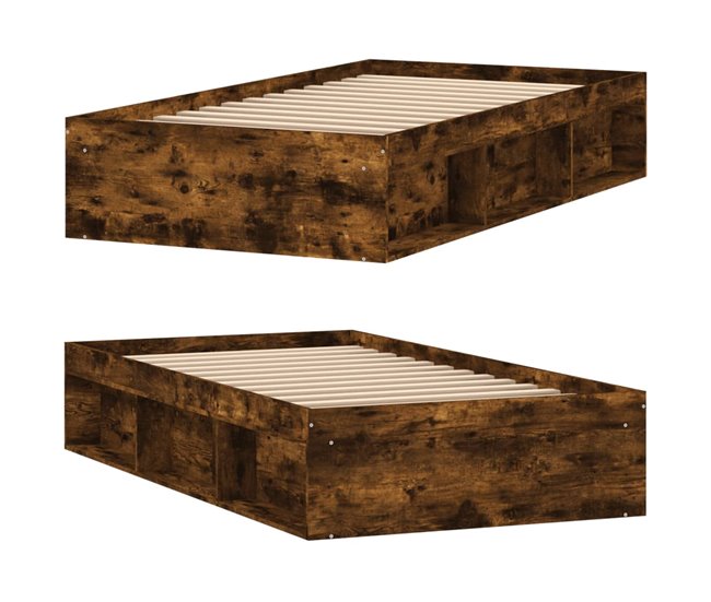 Conforama Estructura De Cama Roble Ahumado 90x190 Cm