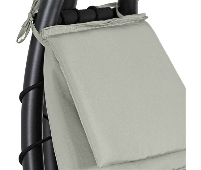 Conforama Fauteuil Suspendu Avec Revêtement Et Coussins En Métal Beige