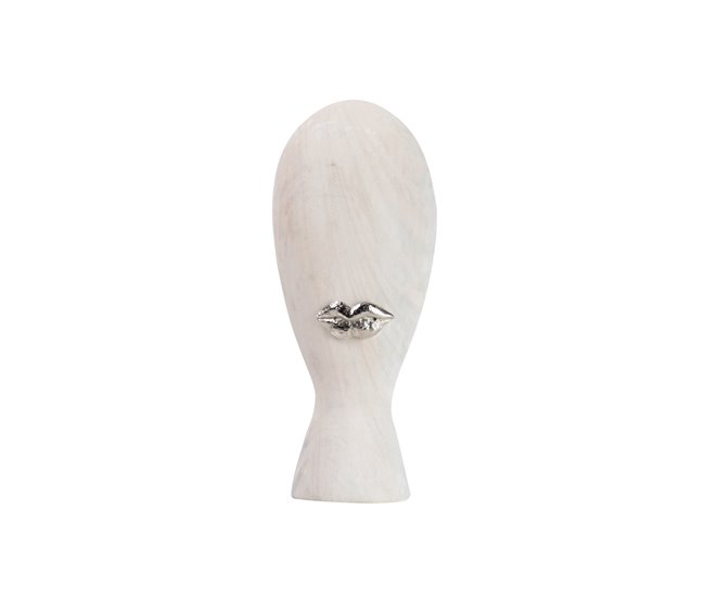Conforama Figura Cabeza Aluminio Madera Mango 13x8x26 Cm