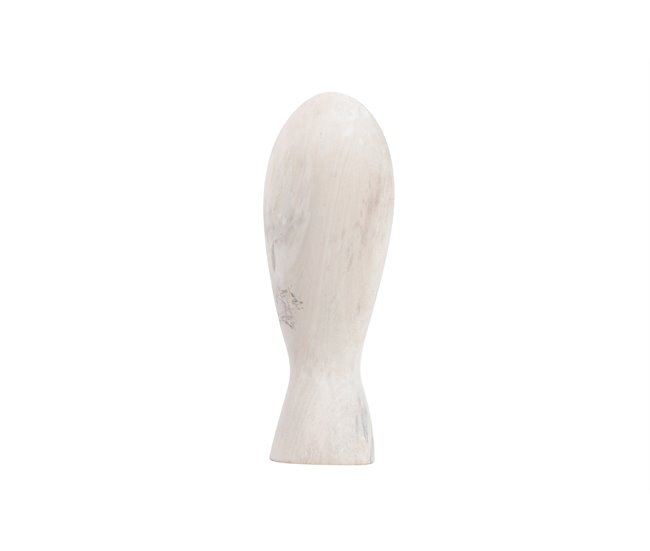 Conforama Figura Cabeza Aluminio Madera Mango 13x8x26 Cm