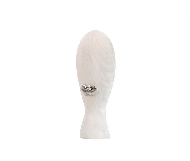Conforama Figura Cabeza Aluminio Madera Mango 13x8x26 Cm