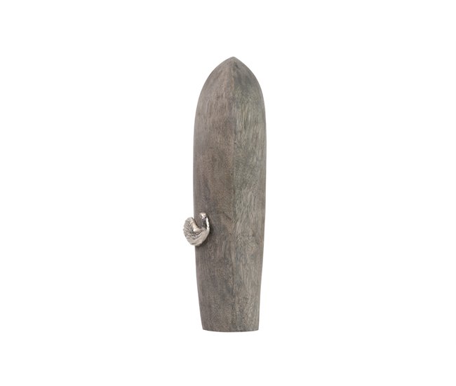Conforama Figura Cabeza Aluminio Madera Mango 15x8x28 Cm