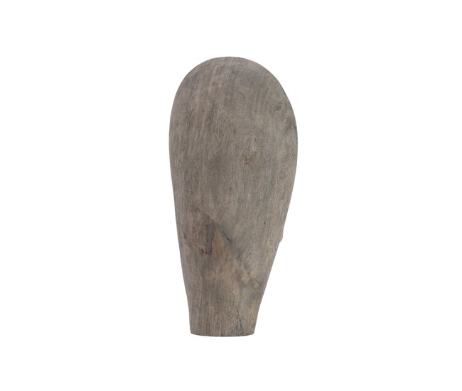 Conforama Figura Cabeza Aluminio Madera Mango 15x8x28 Cm