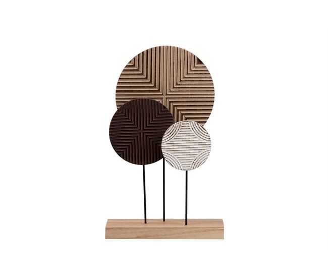 Conforama Figura Decoracion Madera Natural Negro 25x11x41 Cm