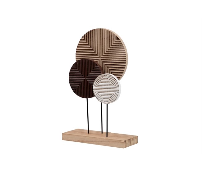 Conforama Figura Decoracion Madera Natural Negro 25x11x41 Cm