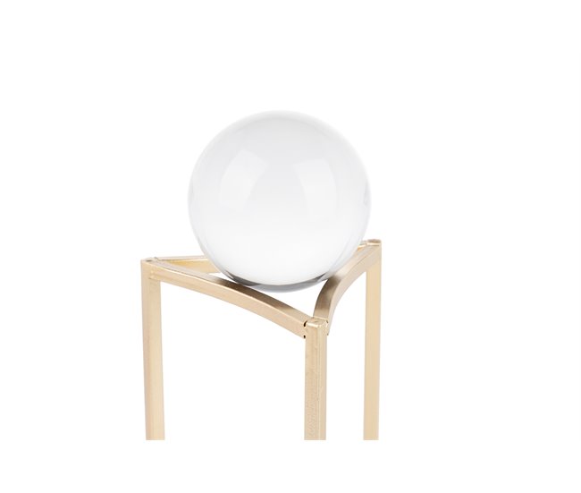 Conforama Figura Decoracion Metal Cristal 14x12x28 Cm