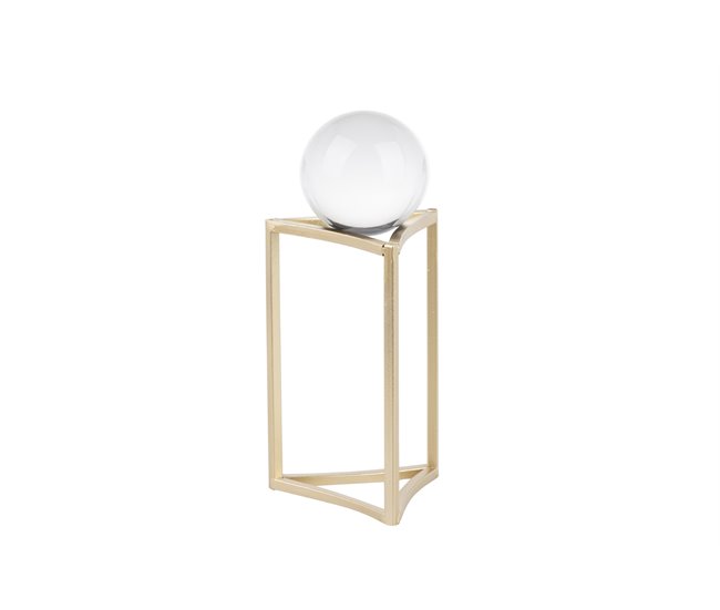 Conforama Figura Decoracion Metal Cristal 14x12x28 Cm