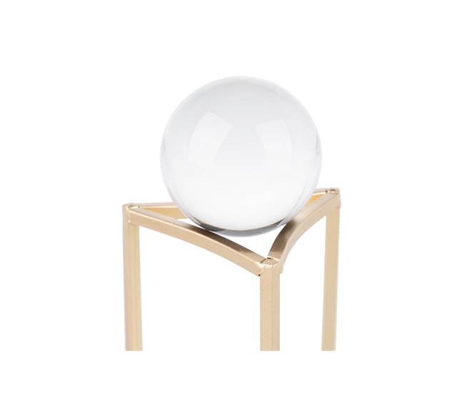 Conforama Figura Decoracion Metal Cristal 14x12x32 Cm