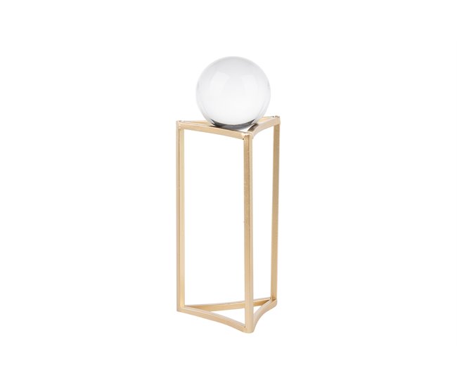 Conforama Figura Decoracion Metal Cristal 14x12x32 Cm