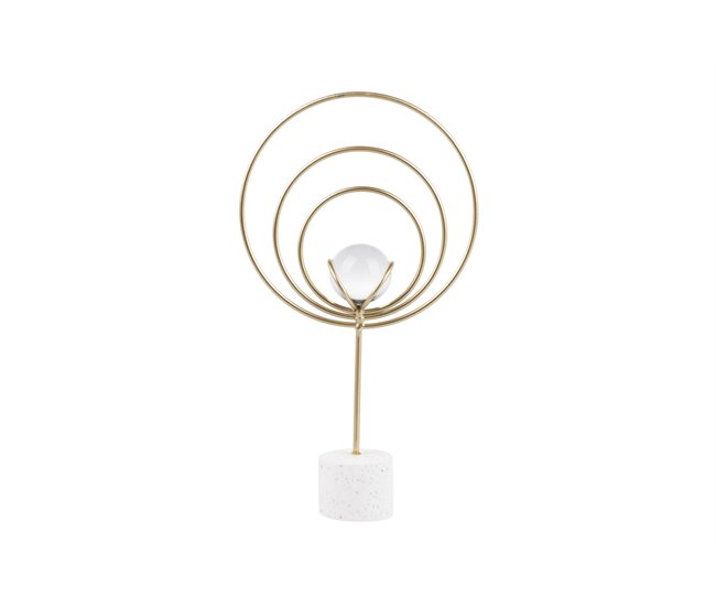 Conforama Figura Decoracion Metal Cristal Resina 15x6x26 Cm