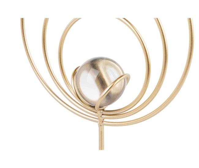 Conforama Figura Decoracion Metal Cristal Resina 15x6x26 Cm