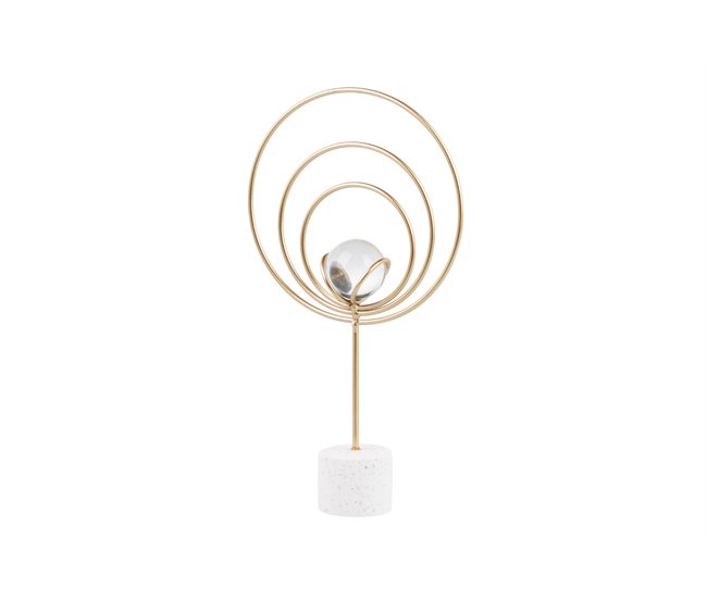 Conforama Figura Decoracion Metal Cristal Resina 15x6x26 Cm