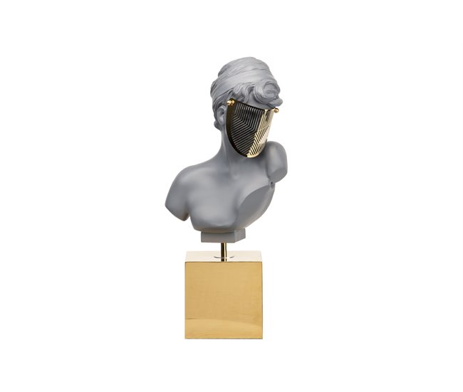 Conforama Figura Decoracion Resina/hierro Gris 25x17x55 Cm