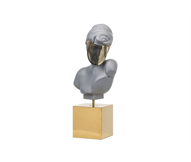 Conforama Figura Decoracion Resina/hierro Gris 25x17x55 Cm