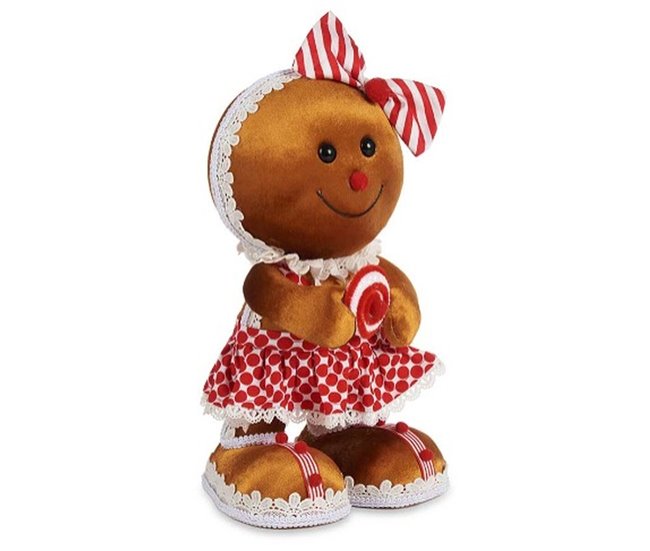 Conforama Figura Decorativa Galleta Lazo Marrón Rojo Poliestireno 19 X 33 X 15 Cm (4 Unidades)