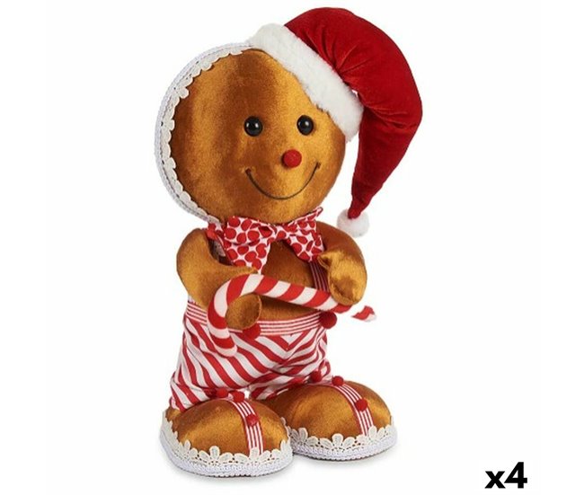 Conforama Figura Decorativa Galleta Marrón Rojo Poliestireno 19 x 33 x 15 cm (4 Unidades)