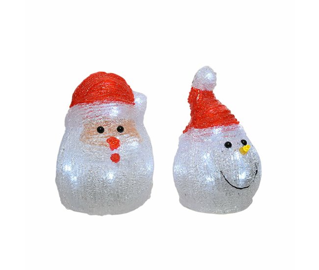 Conforama Figura Decorativa Lumineo 491239 LED Interior Santa Claus 10 5 x 10 5 x 15 cm