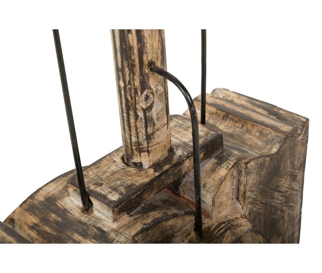 Conforama Figura Decorativa Madera Marron 34x30x185 Cm